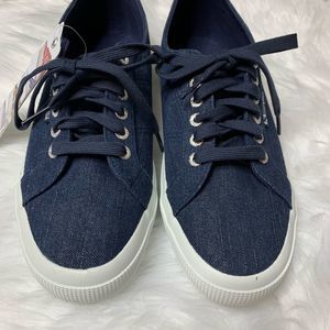 NWT Superga Shiny Denim Sneakers Womens Size 10